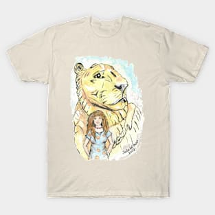 Woman and lioness watercolor T-Shirt